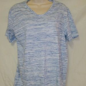 Denim & Flower Tee T-SHIRT Top L US V Neck